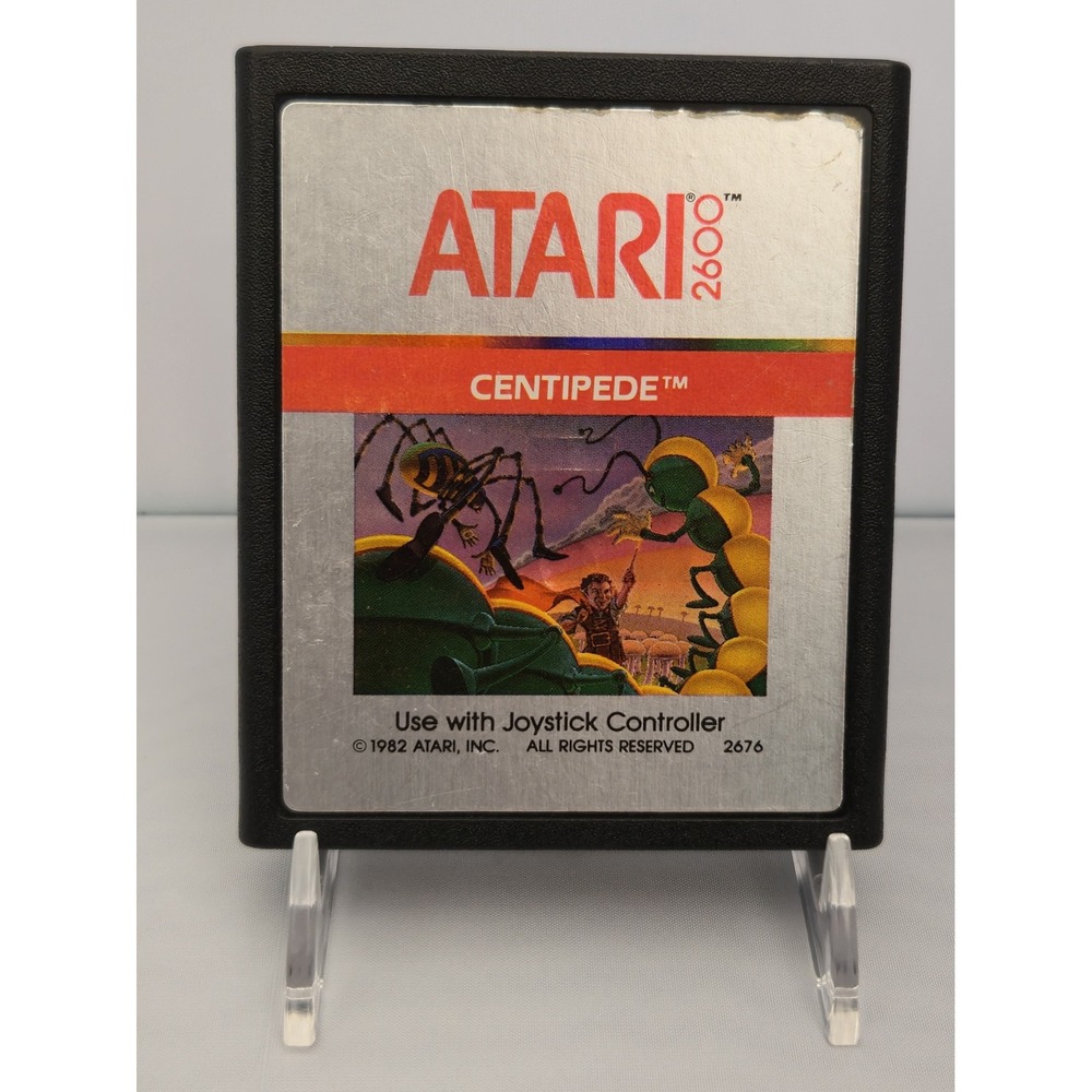 Centipede - Atari 2600 - OEM Original Game Cartridge - Silver Label - Tested